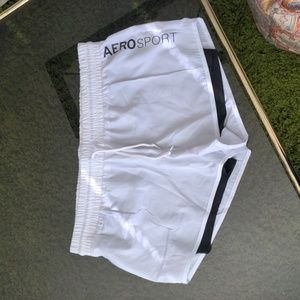 Aeropostale Sport White Athletic Shorts Size L